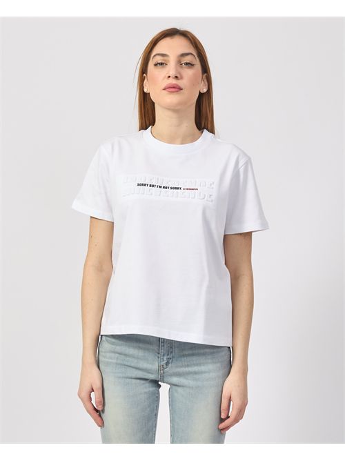 T-shirt ras du cou Patrizia Pepe avec imprimé sur le devant PATRIZIA PEPE | 8M1660-J253W103